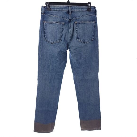 Rag and Bone Ankle Cigarette Womens Size 28 Blue Gold Metallic Dip Hem - Picture 6 of 16